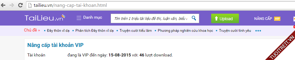 Share account vip tailieu.vn mới nhất 2015