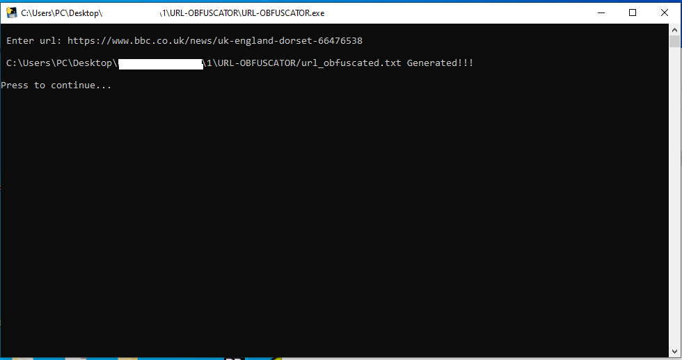 URL OBFUSCATOR